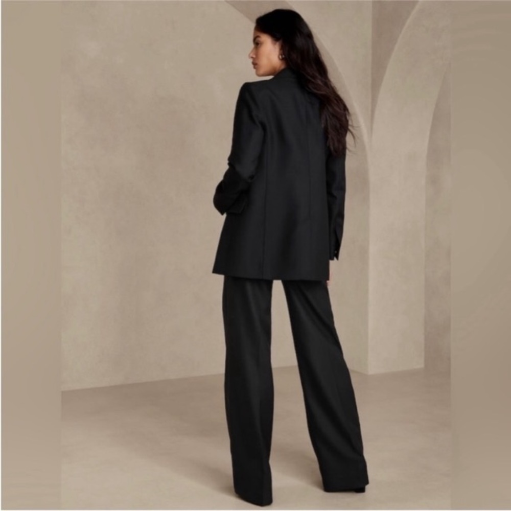 NWT! Banana Republic Black Lido Sculpted Wool Blazer - Multiple Sizes 💙 - Picture 5 of 8